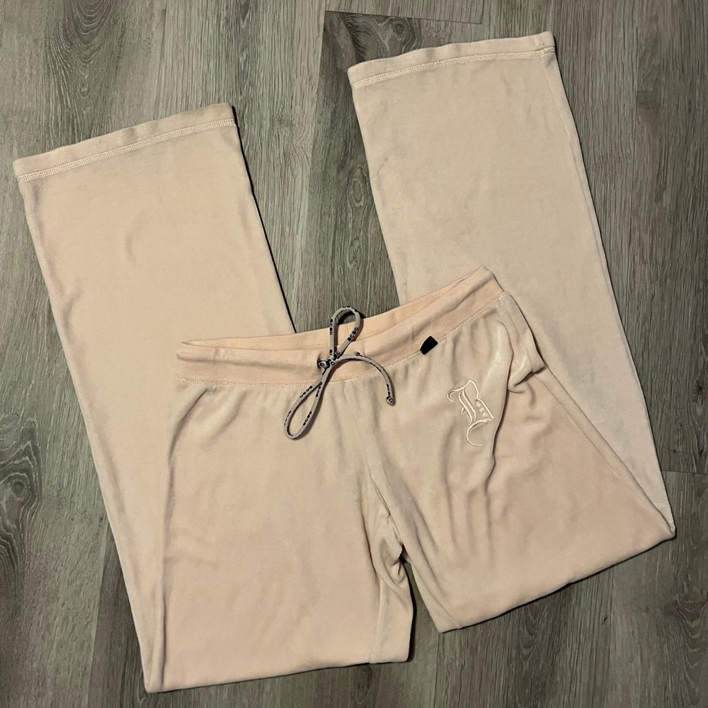 Y2k pink velour pants